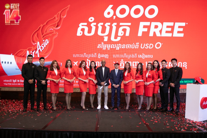 AirAsia mở mới ba đường bay nội địa Campuchia
