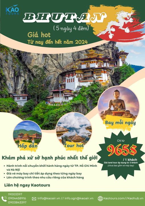 Khám Phá Bhutan - Xứ sở hạnh phúc nhất thế giới